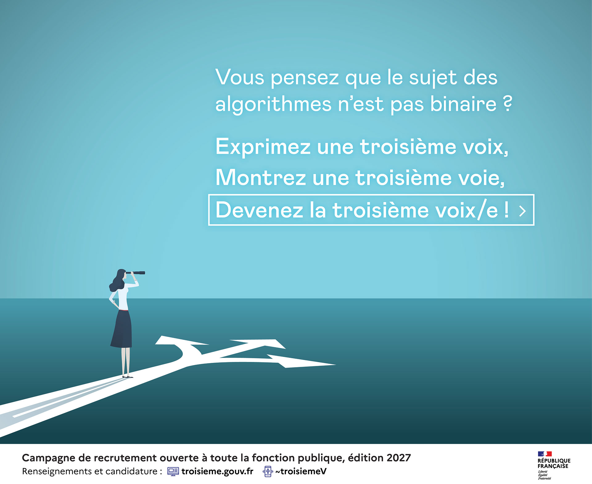 Affiche d'appel à candidatures pour devenir une Troisième Voix/Voie