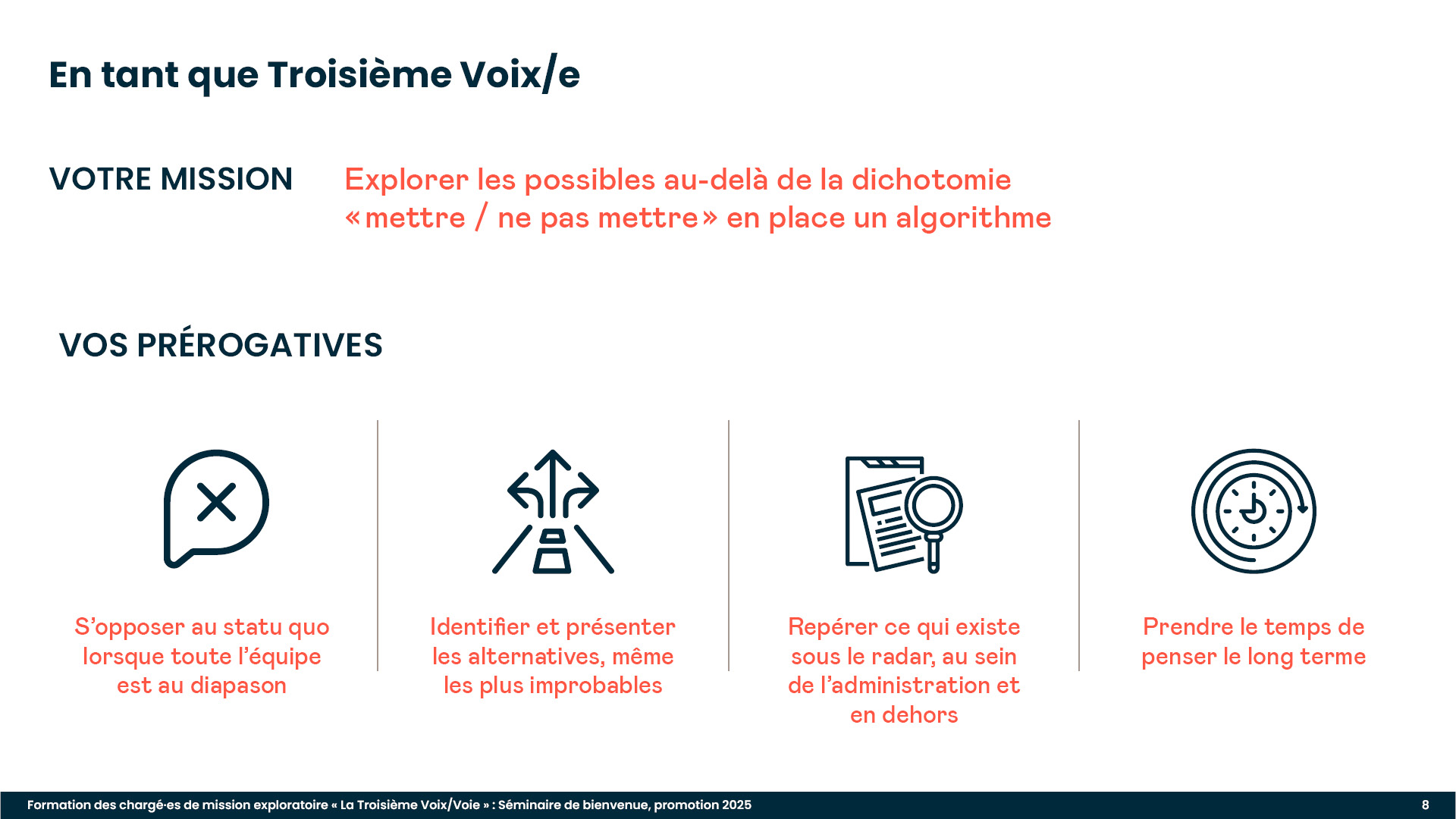 Diaporama de formation : présentation de la mission des Troisièmes Voix/es