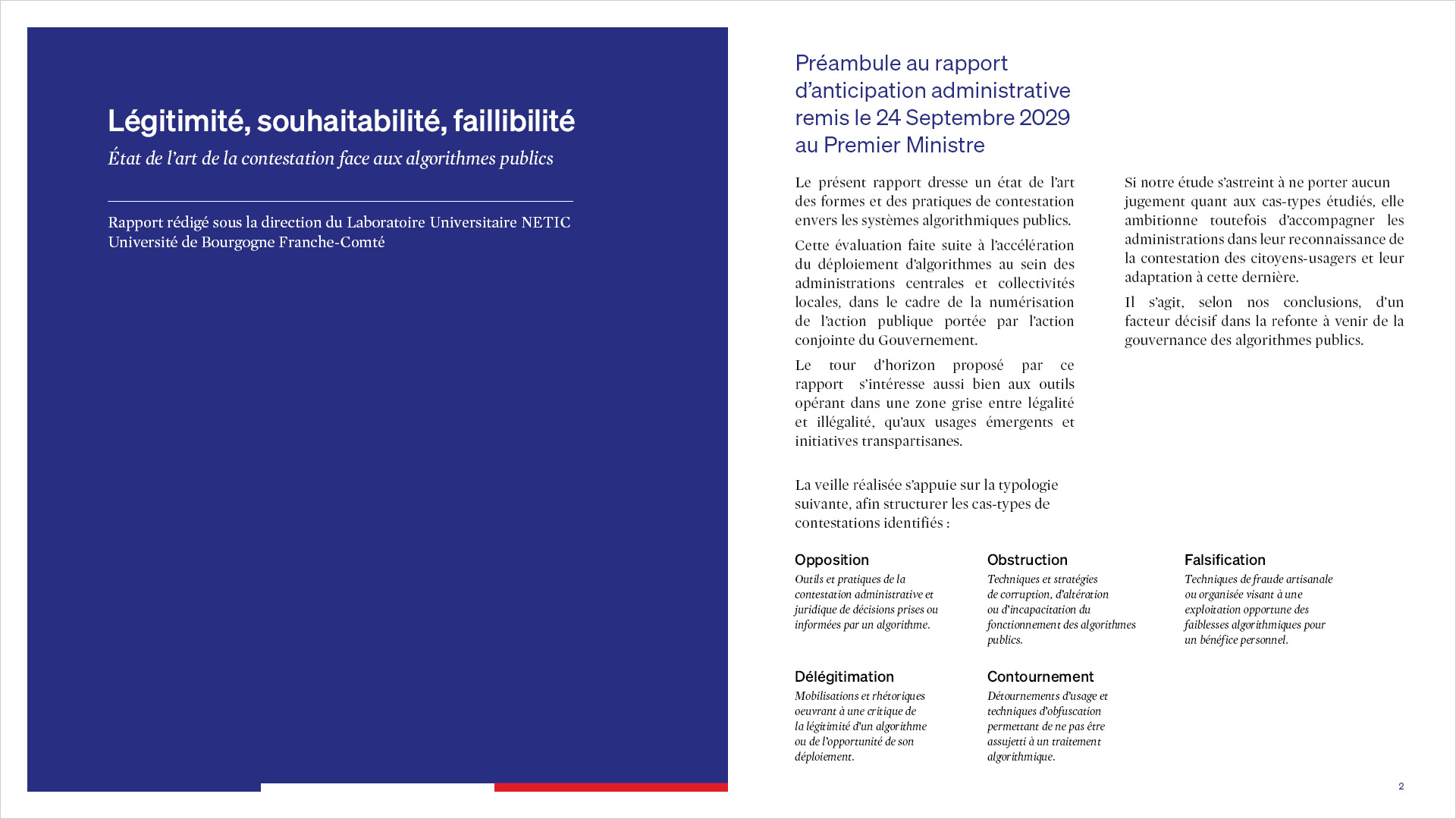 Préambule au rapport d’anticipation administrative remis le 24 Septembre 2029 au Premier Ministre