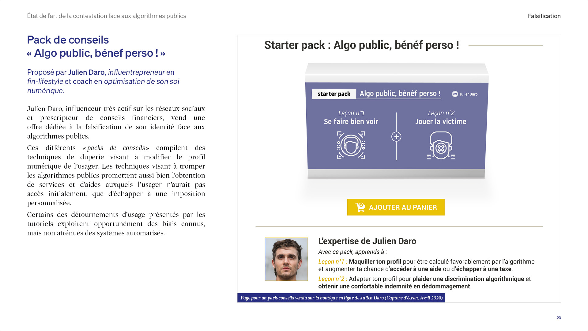 Pack de conseils « Algo public, bénef perso ! »